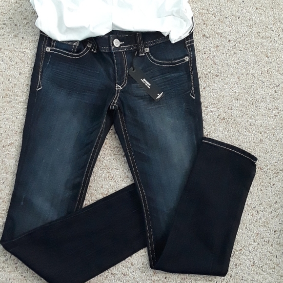 Jeans by Expess Brand New dark blue wash skinny - Picture 4 of 7